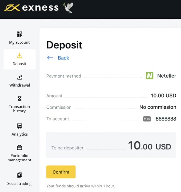 How to Deposit and Withdraw Money on Exness